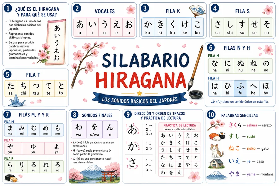 Página ilustrada del material