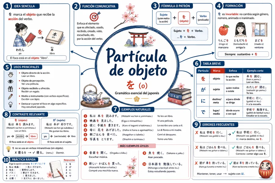 Página ilustrada del material